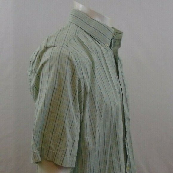 Cotton Reel Green Cotton Striped Short Sleeve - Picture 6 of 6